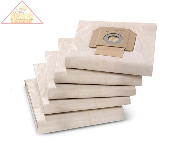 Фильтр-мешки бумажные для NT 48/1, 65/2, 70/х, 72/2, 75/2, 80/1 В1, 5 шт.Karcher 6.904-285.0