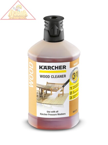 Средство для чистки древесины 3 в 1, 1 л.Karcher.6.295-757.0