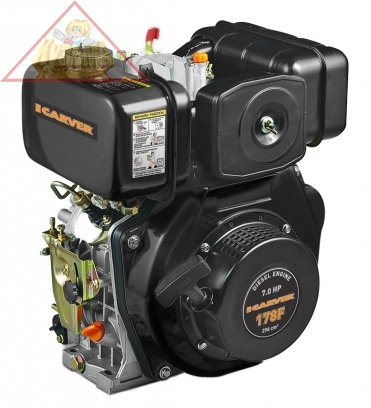 Двигатель  CARVER 178F дизел. 4-такт., 7л.с. (вых.вал F-B type, D=25 мм)