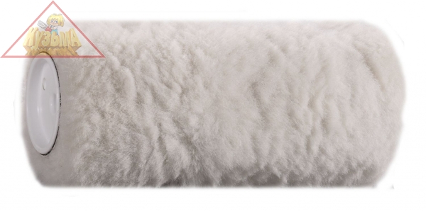 Ролик KRAFTOOL "WHITON" меховой, белый, бюгельная система, 250 мм, 1-02033-25