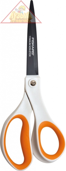 Ножницы Fiskars "Titanium Non-Stick", цвет: белый, 21 см