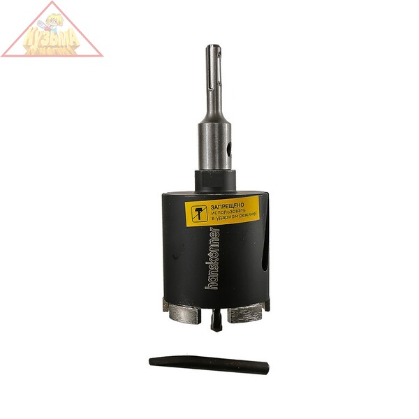 Коронка алмазная по армир. бетону 72x80 мм, SDS+, Hanskonner, H9018-SDS-D72