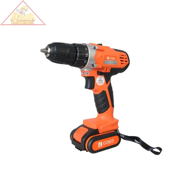 Дрель аккумуляторная СОЮЗ, 14В, 35Нм, 2x1.5Ач, кейс, ДШС-14-2К-ПРОМО