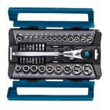 Набор торцевых головок, трещотка 120 зубьев, 41 предмет, 1/2", 1/4", CrV. Gross, арт. 14143