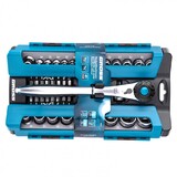 Набор торцевых головок, трещотка 120 зубьев, 41 предмет, 1/2", 1/4", CrV. Gross, арт. 14143