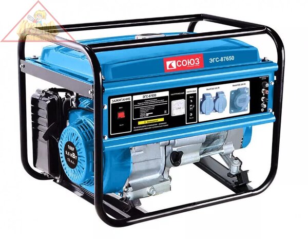 Бензогенератор СОЮЗ 5500 Вт ручной старт ЭГС-87650