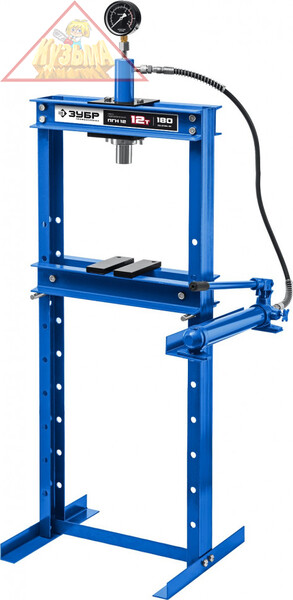 ЗУБР ПГН-12 12т пресс гидравлический с гидронасосом и манометром, Профессионал 43072-12