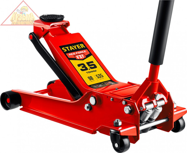 STAYER F-37 3.5т 98-535мм подкатной домкрат универсальный для СТО, RED FORCE 43158-3.5