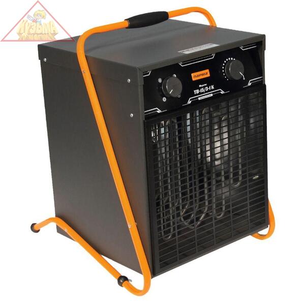 Тепловентилятор ПАРМА ТВ- 15/3-1К (380 В, 7,5/15 кВт, 1300 куб.м/час, куб., ПРОФ) РОССИЯ