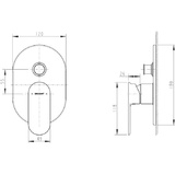 Смеситель встраиваемый для ванны с душем Bravat Gina PB865104CP-2-ENG