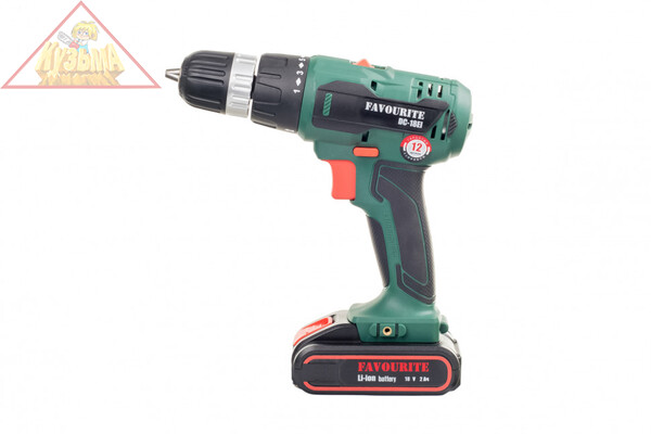 Аккумуляторный шуруповерт Favourite DC 18EL (18В, 2Ач, 30Нм), арт. DC 18EL