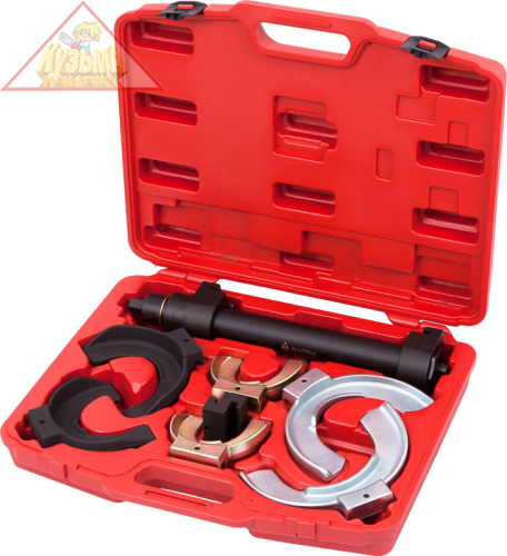 Стяжка амортизаторных пружин, кованые U-образные держатели, кейс, 8 предметов МАСТАК 100-00008C