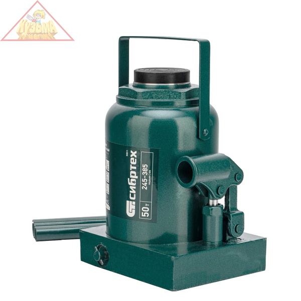 Домкрат гидравлический бутылочный, 50 т, 245-385 мм Сибртех, 50811