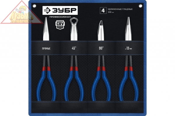 Набор удлиненного губцевого инструмента ЗУБР 4 шт. 22026