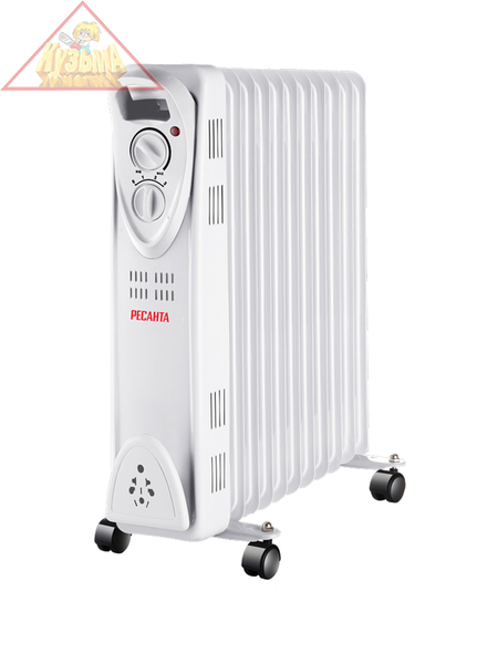 Масляный радиатор ОМ-12Н (2,5 кВт) Ресанта 67/3/9