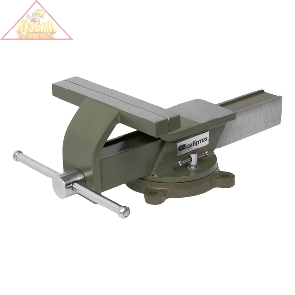 Тиски слесарные, 200 мм, стальные, поворотные Сибртех 18621