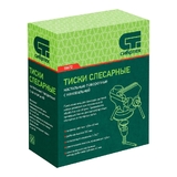 Тиски слесарные, настольные, поворотные, ширина рабочих губок 65мм, наковальня, Сибртех 18672