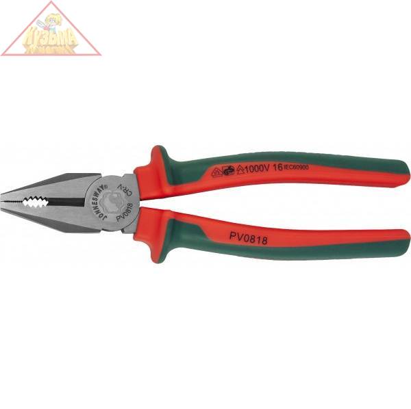 Пассатижи диэлектрические с двухкомпонентными рукоятками, 200 мм Jonnesway PV0818