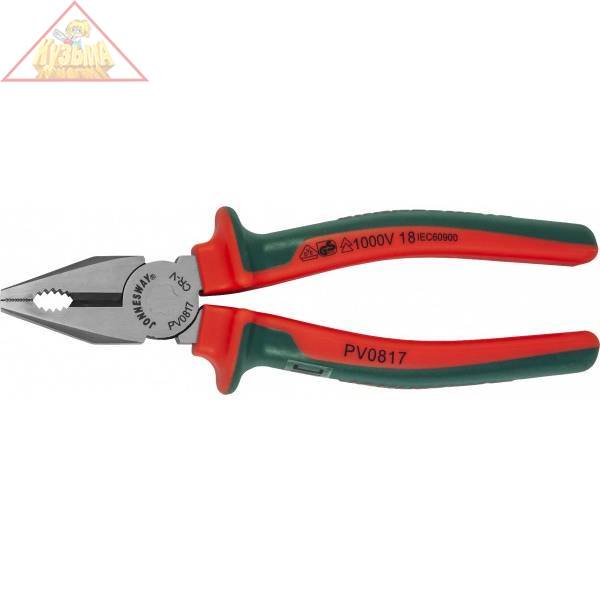 Пассатижи диэлектрические с двухкомпонентными рукоятками, 160 мм Jonnesway PV0816 