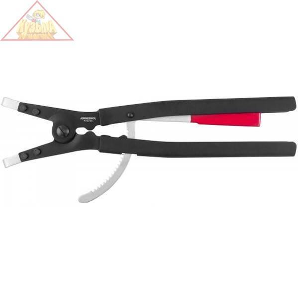 Щипцы для стопорных колец с фиксатором изогнутые 90°, разжим, 165-300 мм, 4.5-5.5 мм, 500 мм Jonnesway P9920D