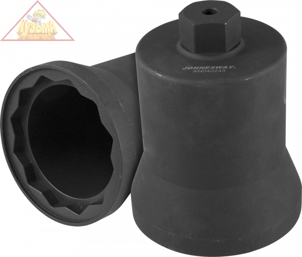 Головка торцевая с внешним приводом Н36 мм, 12-гранная, 95 мм, для ступичных гаек грузовых автомобилей Mercedes Jonnesway AN040243