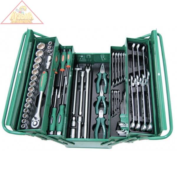 Набор инструмента универсальный 1/2"DR в ящике, 62 предмета Jonnesway C-3DH262