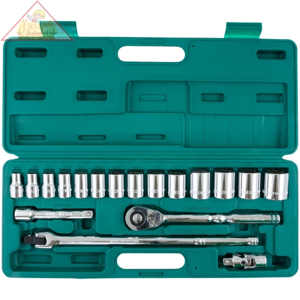 Набор головок торцевых дюймовых 1/2"DR, SAE 3/8"--1-1/4", 19 предметов Jonnesway S05H4219S