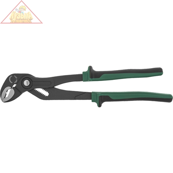 Клещи переставные с реечной регулировкой и коробчатым захватом, двухкомпонентные рукоятки, 300 мм Jonnesway P28212