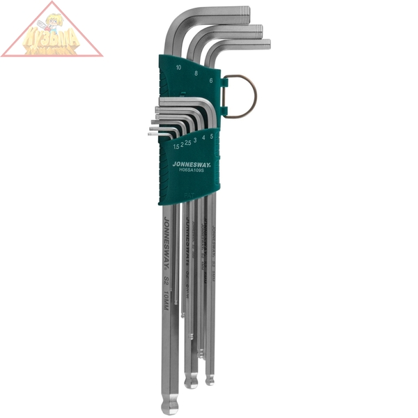Набор ключей торцевых шестигранных удлиненных с шаром, 9 предметов Jonnesway H06SA109S