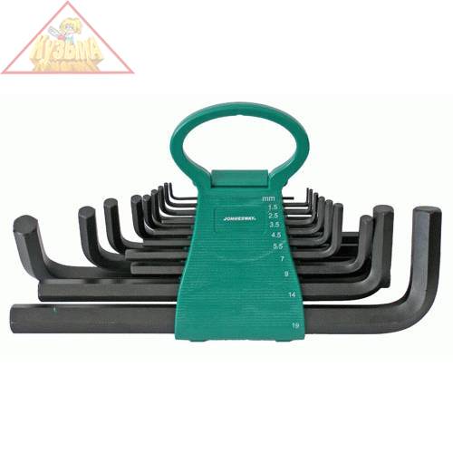 Комплект угловых шестигранников коротких 1,5-19 мм, 18 предметов Jonnesway H01MH118S