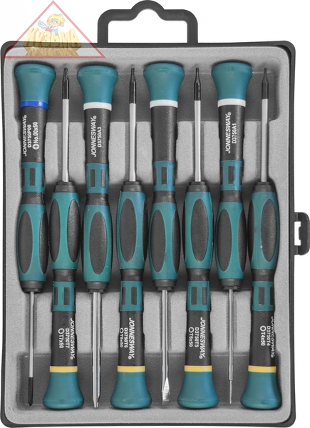 Набор отверток для точной механики TORX®, 50 мм, 8 предметов Jonnesway D3750T18S