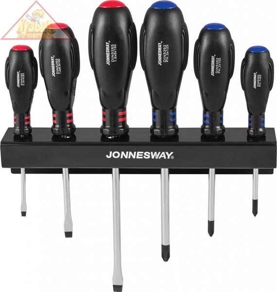 Набор отверток стержневых HERCULES, 6 предметов Jonnesway D03PR06S