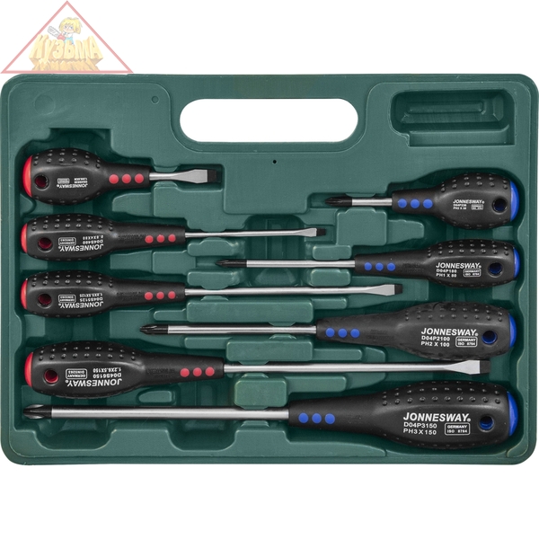 Набор отверток стержневых FULL STAR, 8 предметов Jonnesway D04PP08S