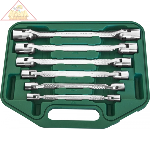 Набор ключей гаечных карданных в кейсе, 8-19 мм, 6 предметов Jonnesway W43A106S