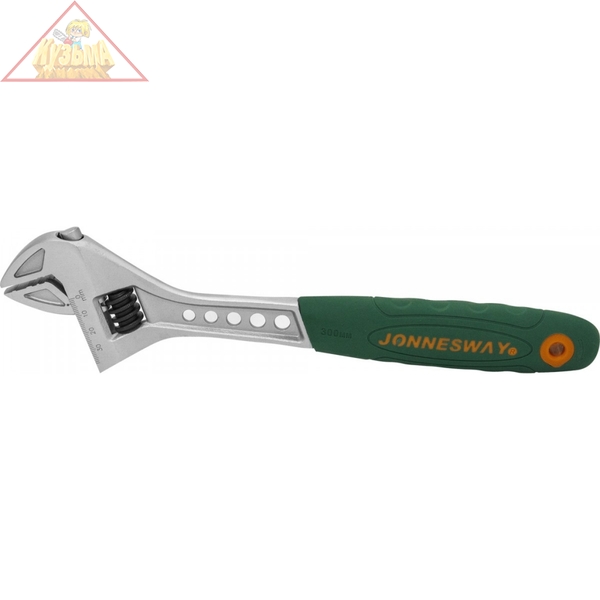 Ключ разводной эргономичный с пластиковой ручкой, 0-34 мм, L-300 мм Jonnesway W27AT12