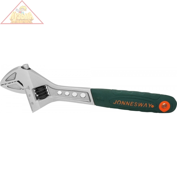 Ключ разводной эргономичный с пластиковой ручкой, 0-24 мм, L-200 мм Jonnesway W27AT8