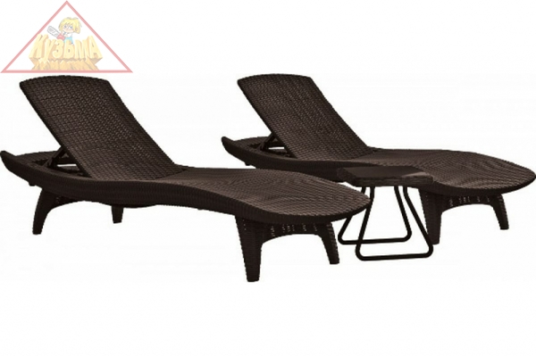 Шезлонг Pacific set  Keter (17201591) виски/коричневый 231463