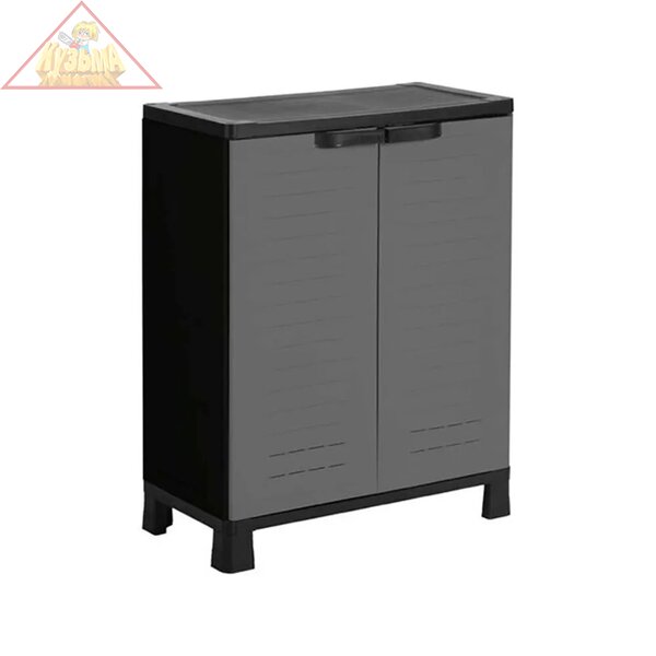 Низкий шкаф Keter AirSpire, графит/серый, 246142