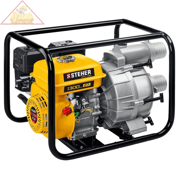 Мотопомпа бензиновая для грязной воды STEHER, WPD-1300