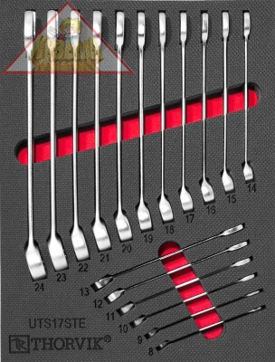 Набор ключей комбинированных в EVA ложементе 280х375 мм, 17 предметов Thorvik UTS17STE