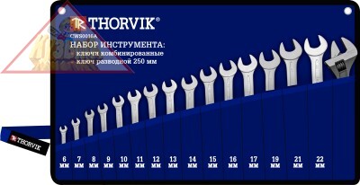 Набор комбинированных ключей Thorvik CWS0016A 6-22 мм