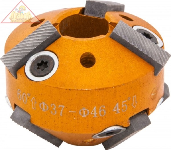 Режущая головка для восстановления фасок седел клапанов Jonnesway, d37-46, 60° и 45° арт. AI020065-3 