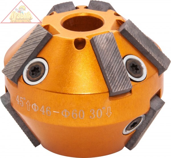 Режущая головка Jonnesway для восстановления фасок седел клапанов, d46-60, 45° и 30° арт. AI020065-5 