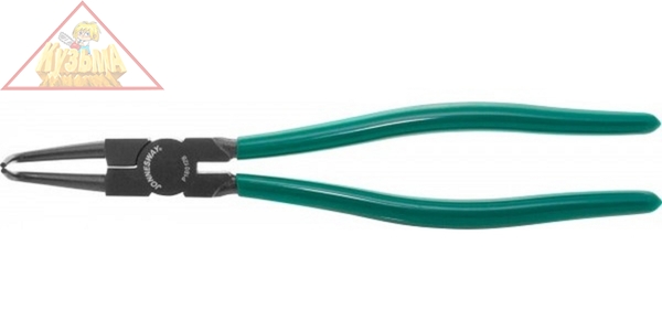 Щипцы изогнутые для стопорных колец удлиненные с ПВХ рукоятками Jonnesway, сжим, 85-165 мм, 3.5-4.0 мм, 310 мм арт. P18012B