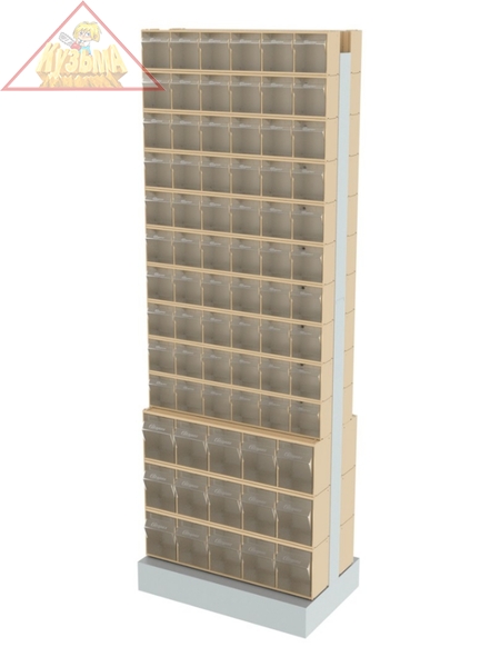 Стойка бежевая двусторонняя напольная Стелла-техник  (600х380х1650) арт. 406-00-14-00-B