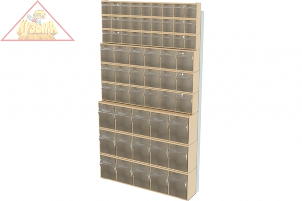 Стойка бежевая настенная Стелла-техник  (610х40х1000) арт. 402-03-03-03-B