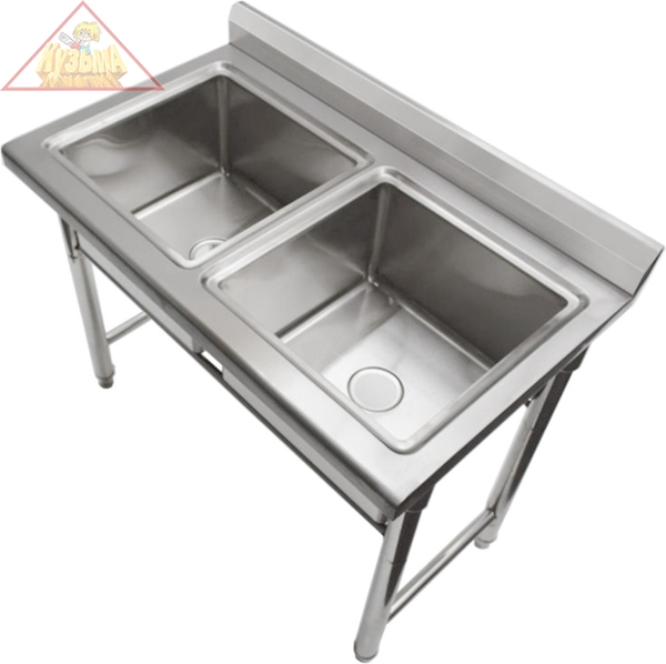 Ванна моечная с бортом нерж.VIATTO 1100х600х850 +100 мм арт. VA-ST245A