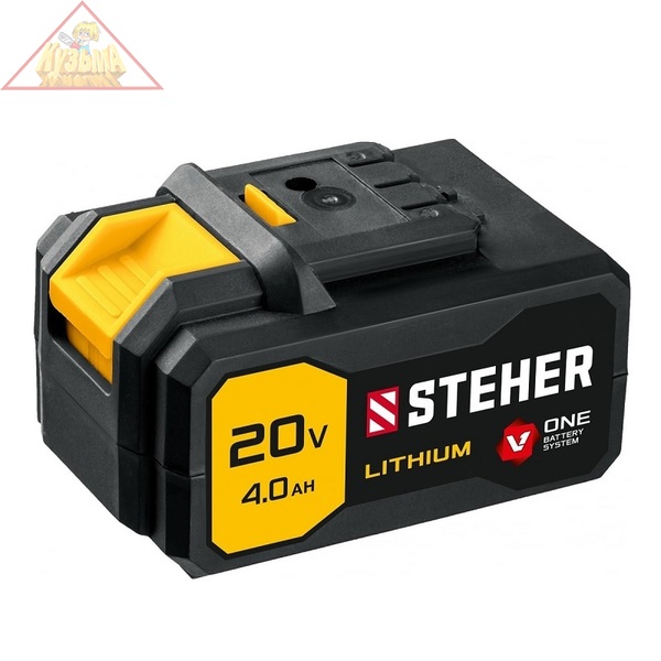 Аккумуляторная батарея STEHER 20В, 4 Ач, Li-Ion тип V1, V1-20-4