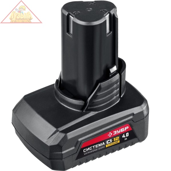 Аккумуляторная батарея ЗУБР 12 В, li-ion, 4 Ач АКБ-С1-12-4