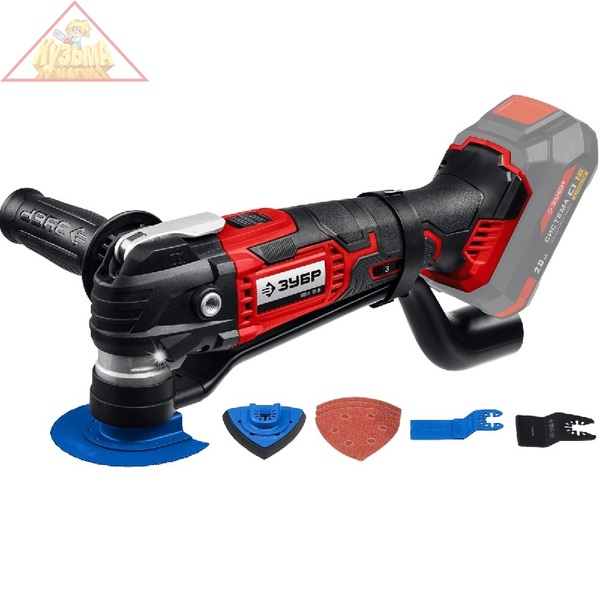 Реноватор ЗУБР 18 В, без АКБ, набор насадок МФИ-18 Н